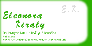 eleonora kiraly business card