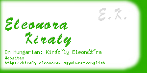 eleonora kiraly business card